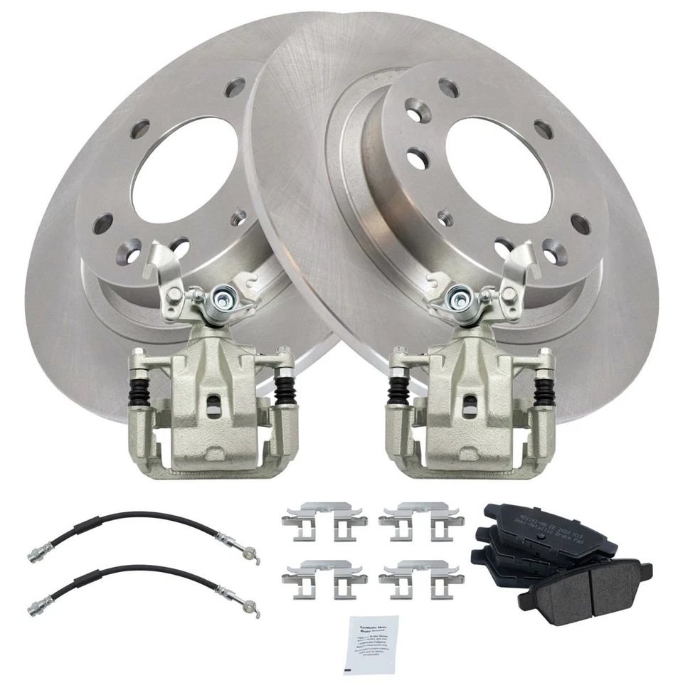 Pastilha de freio traseira e kit de rotor semi-metálico para 2009-2013 Mazda 6 - Imagem 1 de 4