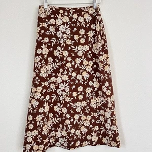 VTG Soda Blu Floral Midi Skirt Size Small 90s Granola Cottage Y2K Boho Peasant - Picture 1 of 6