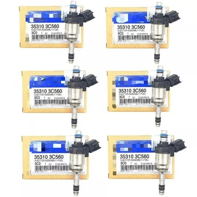 6x Fuel injector For Hyundai Genesis Santa Fe Azera Kia K900 Sedona 35310-3C560 Foto 1 de 4
