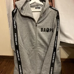 A Bathing Ape Zip Up Hoodie Gray L BA0925283 - Picture 1 of 6