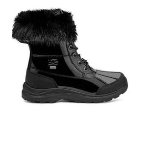 UGG ADIRONDACK III PATENT WOMEN BOOTS LEATHER Black US 6 - Picture 1 of 13