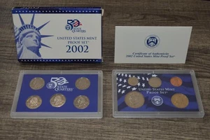 2002 United States Mint 10 Coin Proof Sealed in Case W/ COA & Box ! Very Nice #2 - Picture 1 of 6