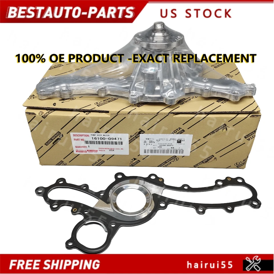 NEW 05-15 TACOMA 4.0L OEM ENGINE WATER PUMP 16100-09471 GENUINE For TOYOTA - Image 1 of 4