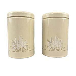 Botes Brabantia de colección Belguim Lirio del Valle Cema Lata Cocina Almacenamiento - Imagen 1 de 15