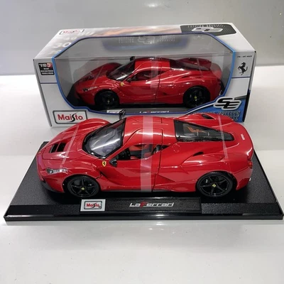 Ferrari LaFerrari Maisto Modelo Coche Escala 1/18 Rojo Negro Interior Puertas Mariposa Foto 1 de 4