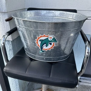 Northwest NFL Miami Dolphins Tailgating Ice Bucket Metal Party - Picture 1 of 6