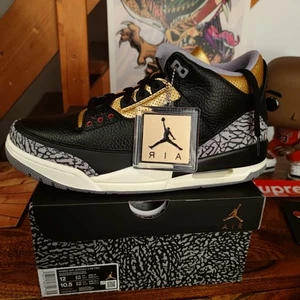 Nike Air Jordan 3 black cement gold EU44,5 Wmns US12 Men US10,5 NEU DS RAR - Bild 1 von 6