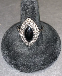 Anillo de ónix genuino Avon 1991 para dama talla 10 - Imagen 1 de 13