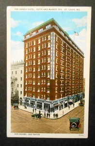 1930 The Annex Hotel St. Louis Missouri Postkarte 6th & Markets Street - Bild 1 von 2