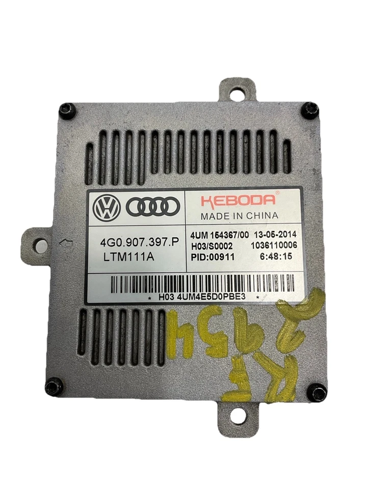 2015 Audi A3 Right Front Headlight Ballast Control Module 4G0907397P OEM - Image 1 of 4