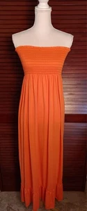 Kristin Nicole Women's Orange Ankle Length Maxi Dress Large - Picture 1 of 4