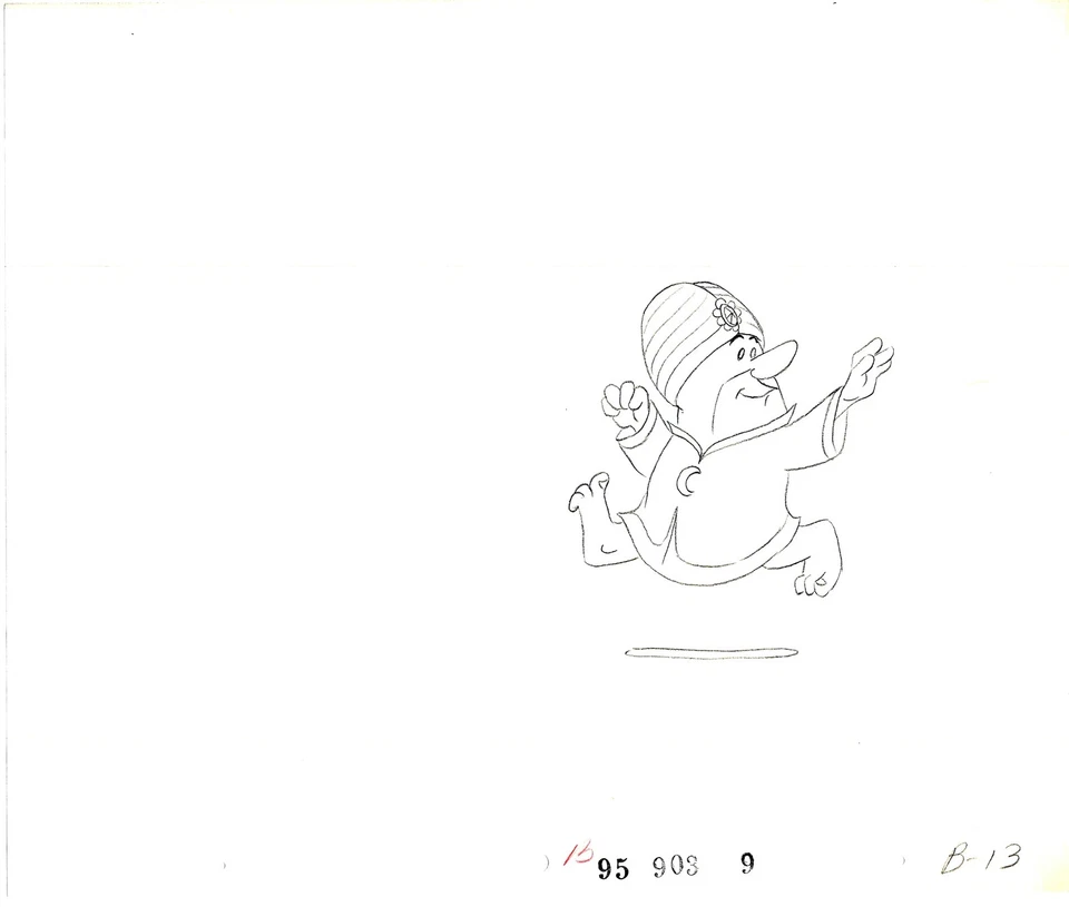 Picapiedra Barney Animación Arte Cel Dibujo Hanna-Barbera 1980-1 004 Foto 1 de 1