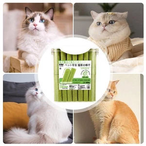 60/80pcs Cat Grass Sticks Pet Snacks Cat Food For Cats Ages Cle All Teeth Q4S5 - Picture 1 of 12