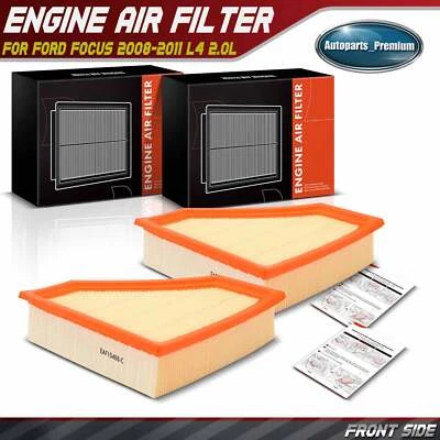 Filtro de aire de panel flexible delantero 2 piezas para Ford Focus 2008 2009 2010 2011 L4 2,0 L Foto 1 de 4