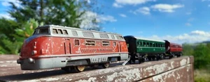 HWN NÜRNBERG DIESELLOK V200 061 SCHNELLZUG WAGEN GRÜN ROT SPUR H0 - TT - VINTAGE - Bild 1 von 23