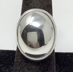 Mexico ATI Sterling Silver 925 Mirror Finish Dome Ring Size 7.5 (15.38g)