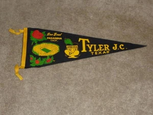 VINTAGE 1960 TYLER JR COLLEGE (TX) JR ROSE BOWL PENNANT NEAR MINT - Picture 1 of 1