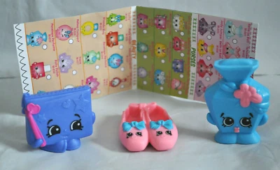 Nuevo Lote de 3 Shopkins McDonald's Edición Happy Meal Juguetes Perfume Muñequera Adolescente Foto 1 de 3