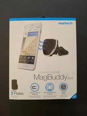Soporte magnético universal para teléfono celular MagBuddy con montaje en ventilación de aire para automóvil y 2 placas NUEVO Foto 1 de 3