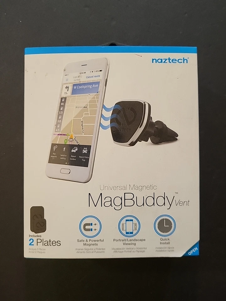 MagBuddy Car Air Vent Mount Cell Phone Holder Universal Magnetic & 2 Plates NEW - Image 1 of 3