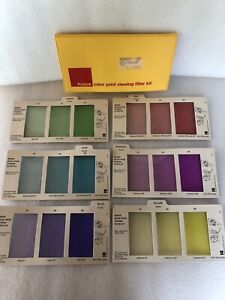 Vintage Kodak Color Print Viewing Filter Kit R-25 Complete in Vinyl Folder EUC!