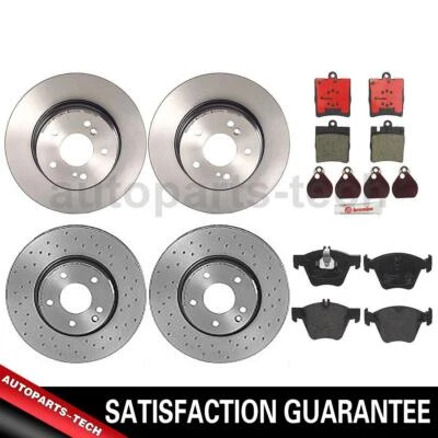 Juego de 6 pastillas de freno de disco delanteras traseras Brembo rotor de freno de disco para CLK320 2000~2003 Foto 1 de 4