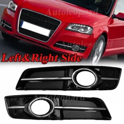 For Audi A3 2010 2011 2012-2013 Fog Lamp Fog Light Cover Left Driver&Right 2pcs - image 1 of 4