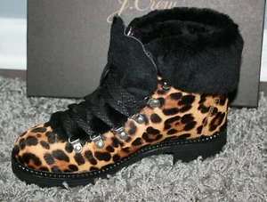 JCrew Nordic Stiefel in Leopard Kalb Haar Wandern 8 Schuhe K5335 $ 298 reich Mahagoni - Bild 1 von 7