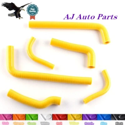 Amarillo PARA 1999-2006 GAS GAS EC 200 250 300 SILICONA RADIADOR REFRIGERANTE MANGUERAS NUEVAS Foto 1 de 4