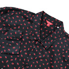 GUESS Los Angles Men's Doone Plain Printed Jet Black Button Up Shirt Size XXL