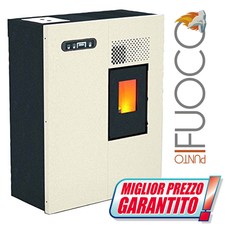 PICCOLA STUFA A PELLET 5,6 KW LED PUNTO FUOCO CAMILLA COLORE AVORIO APPARTAMENTO
