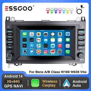 Android 14 Carplay Autoradio GPS Für Mercedes Benz A/B Klasse Sprinter W245 W169 - Bild 1 von 22