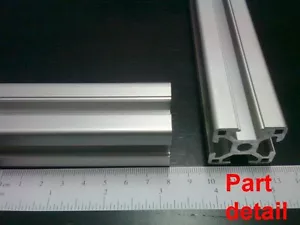 Aluminum T-slot 3030 extruded profile 30x30-8 Length 300mm (<12"), 4 pieces set - Picture 1 of 7