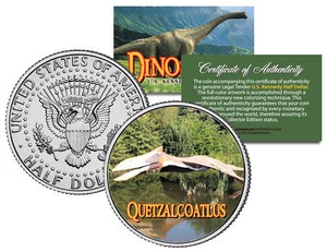 QUETZALCOATLUS * Collectible Dinosaur * JFK Half Dollar Colorized Coin PTEROSAUR - Picture 1 of 1