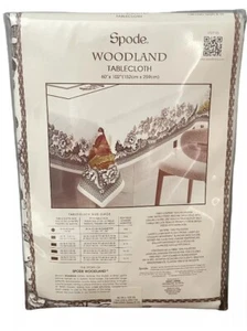 Spode WOODLAND Pheasant Thanksgiving Tablecloth 60" x 102” Oblong Oval New - Picture 1 of 2