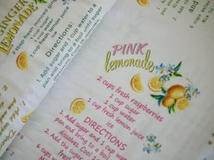 Lemon Fresh Greta Lynn Kanvas Benartex Shabby Chic Lemonade Recipes Old Fashion - Picture 1 of 6