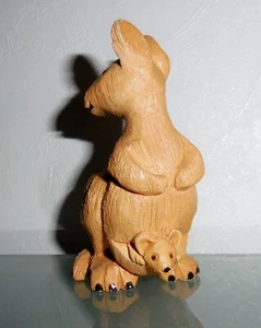FIGURINA CERAMICA ARTISTICA VINTAGE CANGURO E BAMBINO STATUINA ARTESANIA RINCONADA - Foto 1 di 7