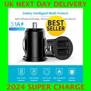 Fast Car Charger USB Cigarette Lighter Socket Dual Adapter For iPhone Samsung - Zdjęcie 1 z 5