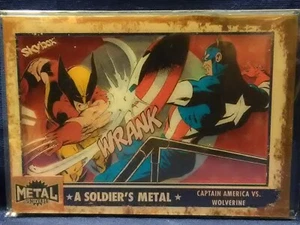 2024 SkyBox Metal Avengers A Soldier's Metal Captain America Wolverine #SM19 - Picture 1 of 3