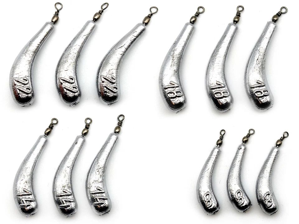 Jig Rig, Drop Shot Blei, Jika Rig, Angel gewichte, Angelblei, Gewicht Banane - Bild 1 von 1