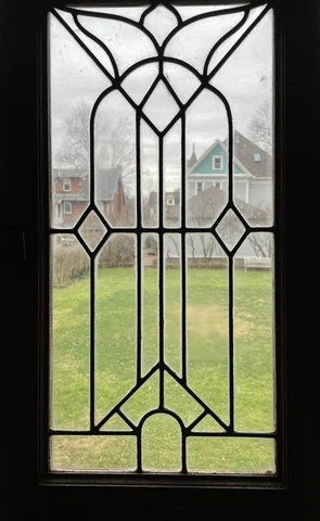set of 4 leaded glass bookcase doors Cover