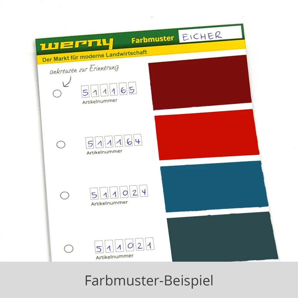 MARKENLOS Welche Farbe passt zu welchem Schlepper? - Farbmuster Erbedol Schlepperlack Lack