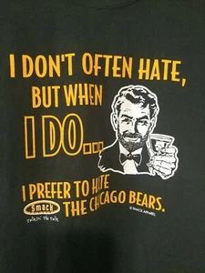 Smack Apparel Chicago Bears Smack  Talkin The Talk Men’s TShirt Sz L Black - Picture 1 of 6