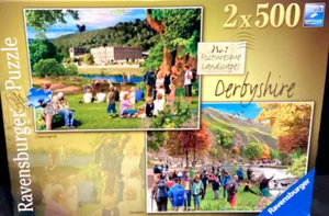 Ravensburger 2x500pc Picturesque Landscapes #7, Derbyshire 2020 jigsaw puzzle - Picture 1 of 2