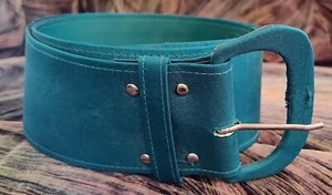 Gillian breiter grüner Gürtel mit Goldakzenten 80er/90er Vintage - Größe S - Bild 1 von 4