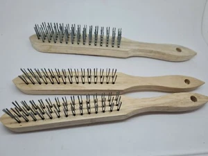 Drahtbürste Stahlbürsten Set 3 tlg. Holz Metallbürste Reinigungsbürste Bürste - Bild 1 von 12