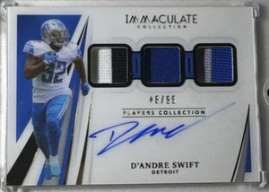 D'Andre Swift QUAD COLOR/99 Patch AUTO 2021 Immaculate Player Collection #IPC-DS - Picture 1 of 10