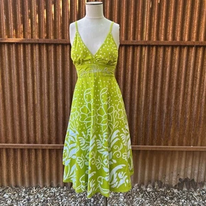 Vintage Cyn Kleid Gr. S grün Blumen Sommerkleid V-Ausschnitt Spaghettiträger Y2K - Bild 1 von 13