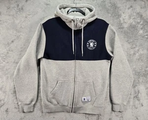 Chelsea FC Football Club Jacke Medium Kapuze Fleece grau blau Full Zip Fußball - Bild 1 von 22