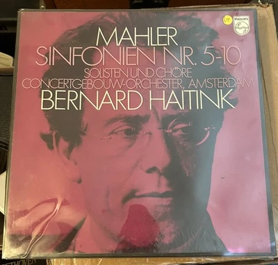 Mahler Haitink 10 LP Philips 1972 Box Concertgebouw Symphonies 5-10 Mint Discs - Image 1 of 4